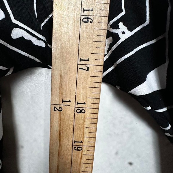 Occult black and white gothic witchy graphic print harem leggings size S - Picture 7 of 7